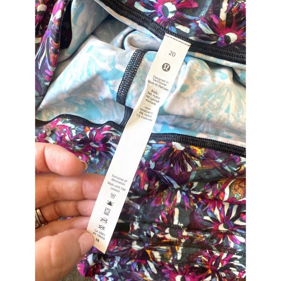 Lululemon Base Pace HR High Rise Tight 25" PLUS Size 20 Pant Floral NWT … - Picture 8 of 9